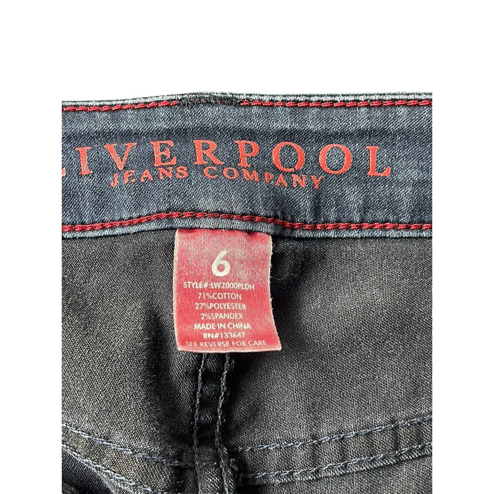 Liverpool Jeans Co Abbys Skin Denim Jeans Women Size 6 Dark Denim Soft Skinny - Picture 10 of 12